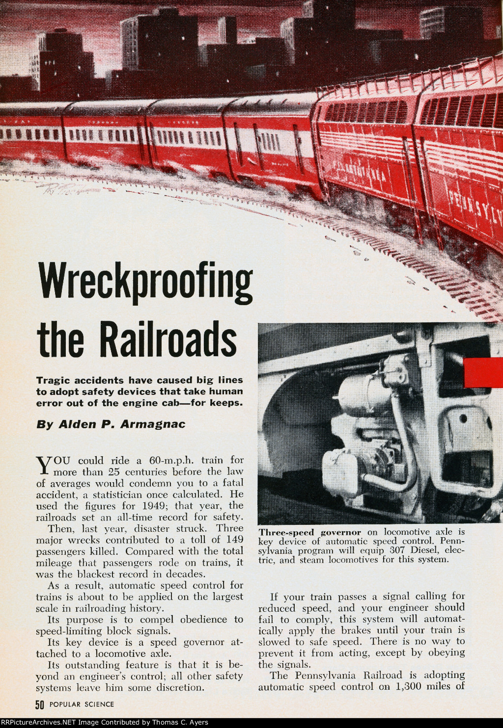 "Wreckproofing The Railroads," Page 50, 1951